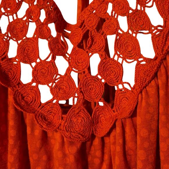 NWT Rampage Red/Orange Polka Dot Cutout Halter Top Large 0110 - Picture 5 of 10